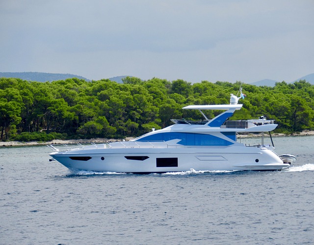 boat, water, ship, powerboat, sea, yacht, summer, vacations, ocean, travel, blue, motor yacht, luxury yacht, nature, marine